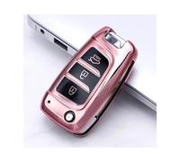JBPIHZT Para Hyundai Para Elantra Para Solaris 2017 Para Santa Para Verna Para Tucson I35 I40 Para Genesis TPU Funda Plegable Llave Coche(Rosa)