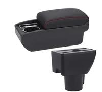 JBPIHZT Para Hyundai Para Getz Caja De Apoyabrazos De Auto Piezas De Renovación Interior Caja De Almacenamiento Central Dedicada Accesorios De Auto(C1 Negro rojo SIN USB)