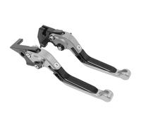 JBPIHZT Para KAWASAKI Para VULCAN S 650 650cc Para VERSYS 650 1000 2015-2023 Para VULCAN/S 650cc Z650 Z650RS Manetas De Embrague De Freno Plegables Maneta De Freno(Plata Negro)