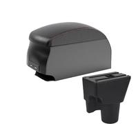 JBPIHZT Para Kia Para Picanto Para 3X-Line Caja De Brazo Auto Modificación Con Interfaz USB Caja De Almacenamiento(B1 Black Red double)