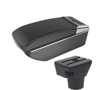 JBPIHZT Para KIA Para Rio 2 2006 2007 2008 2009 2010 2011 Accesorios Caja De Brazo De Automóvil Interior Caja De Almacenamiento Retrofit(B1 Black red NO USB)