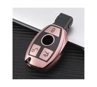 JBPIHZT Para Mercedes Para Benz A B C E GL S GLA GLK CLS Class AMG W204 W205 W212 W463 W176 TPU Bolsa Funda Para Llave De Coche(Rosa)