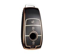 JBPIHZT Para Mercedes Para Benz A C E S G Class GLC CLE CLA W177 W205 W213 W222 X167 AMG Funda De TPU Para Llave Coche(Oro negro)