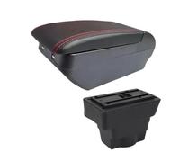 JBPIHZT Para Opel Para Astra Caja De Reposabrazos Piezas De Retrofit Para Opel Para Astra J Reposabrazos Auto Caja De Almacenamiento Central Interior(H línea roja 4USB)