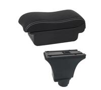 JBPIHZT Para Opel Para Corsa C Caja De Reposabrazos Para Corsa C Coche Reposabrazos Caja De Almacenamiento Central Retrofit Con USB(B3 Negro blanco 3USB)
