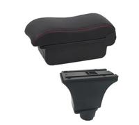 JBPIHZT Para Opel Para Corsa C Caja De Reposabrazos Para Corsa C Coche Reposabrazos Caja De Almacenamiento Central Retrofit Con USB(A1 Negro rojo SIN USB)