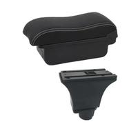 JBPIHZT Para Opel Para Corsa C Caja De Reposabrazos Para Corsa C Coche Reposabrazos Caja De Almacenamiento Central Retrofit Con USB(A3 Black white NO USB)
