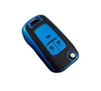 JBPIHZT Para Opel Para Vauxhall Para Astra J Para Corsa Para Insignia Para Mokka TPU Cuero Funda Plegable Para Llave De Coche(Azul)