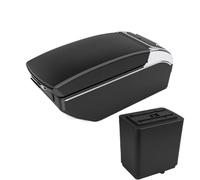 JBPIHZT Para Peugeot Para Partner Tepee Caja De Brazo De Coche Retrofit Caja De Almacenamiento Caja De Brazo Central(A3 Negro blanco 7USB)