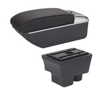 JBPIHZT Para S&koda Para Fabia 2 2008-2014 Caja De Reposabrazos Piezas De Retrofit Caja De Almacenamiento Piezas De Interior Accesorios De Coche(B1 Negro rojo 7USB)