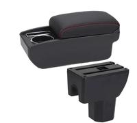 JBPIHZT Para Suzuki Para IGNIS Caja De Reposabrazos Auto Piezas Retrofit Portavasos Interior Caja Almacenamiento Accesorios(C1 Negro rojo SIN USB)