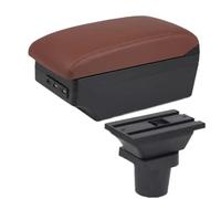 JBPIHZT Para Toyota Para RAV4 Caja Reposabrazos Auto Partes Interiores Caja Almacenamiento(C6 brown 7USB)