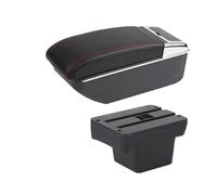 JBPIHZT Para VW Para Caddy 5 2024 Caja Apoyabrazos Caja Almacenamiento Retrofit Interior(B1 línea roja SIN USB)