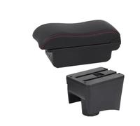 JBPIHZT Para VW Para POLO Brazo 2010-2018 Para VW Para POLO Mk5 6R Para Vento Brazo De Auto Caja De Almacenamiento Central Accesorios Auto Retrofit(B2 red line 3USB)