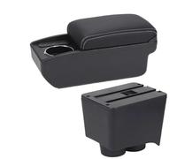 JBPIHZT Para VW Para Polo Reposabrazos Para VW Para Polo 9N 3 2002 2003 2004 2005 2006 2007 2008 2009 Reposabrazos De Coche Caja De Almacenamiento(B3 Negro blanco 6USB)