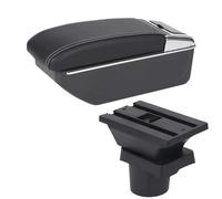 JBPIHZT Para VW UP Para S&koda Para Citigo Para VW UP Para Seat Mii Apoyabrazos Auto Caja Almacenamiento Ajustable En Altura Detalles Interiores(D3 Negro blanco Sin USB)
