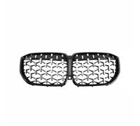 JBPIHZT Para X5 G05 2019-2023 Tuning Deportivo Diamante Negro Plateado Brillante Rejillas De La Parrilla Delantera Del Coche(Negro Plata)