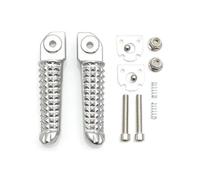 JBPIHZT Para Y&amaha R1 R6 FZ6 XJ6 FZ8 FZ1 Reposapiés de Motocicleta Accesorios de Pedal Reposapiés Delantero Trasero(Plateado,Trasero)