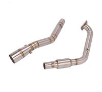 JBPIHZT Para Y&amaha YZF R15 V3 R125 MT125 MT 125 2020-2021 Sistema De Escape Para Motocicleta Tubo De Enlace Delantero Modificado Con Catalizador(Plata)
