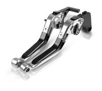 JBPIHZT Para Yamaha FZ1 Para FAZER 2006-2015 Juego De Palancas De Embrague Freno Con Manijas Plegables Ajustables Piezas De Motocicleta(Plata Negro)