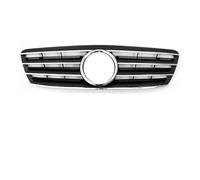 JBPIHZT Rejillas Parachoques Plateado Rejilla Deportiva Frontal Para Mercedes Para Benz C W203 2001-2007 C200 C240 C280 Estilo Deportivo(Chrome Black)