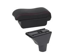 JBPIHZT Reposabrazos Para Citroën C3 C4 Caja De Almacenamiento Para Reposabrazos De Coche Piezas De Reequipamiento Interior(B1 Negro rojo 3USB)