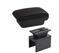 JBPIHZT Reposabrazos Para Hyundai I20 2021 2022 2023 2024 Compartimento De Almacenamiento Para Piezas Interiores Y Accesorios De Coche(A1 Negro rojo SIN USB)