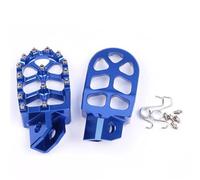 JBPIHZT Reposapiés de Motocicleta Reposapiés Estribos Pedal Para Y&amaha TTR 90 110 125 250 TTR250 YZ80 YZ125 YZ250 YZ WR 200 250 500(Azul)