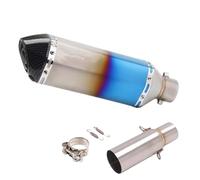 JBPIHZT Silenciador De Escape Motocicleta Para Piaggio Para BEVERLY 125 300 MP3 125 250 300 LT X10 2008-2016 Silenciador Tubo Conexión Central DB Killer(Style E)