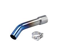 JBPIHZT Silenciador De Escape Para Motocicleta Para Y&amaha YZF FZ1 FZ1N FZ1000 ZX1000 2006-2015 Enlace De Carreras Tubo Intermedio De Acero Inoxidable(Medio azul)
