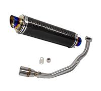 JBPIHZT Silenciador Delantero Para Sistema De Escape Completo De Motocicleta Para Y&amaha NMAX 155 NMAX155 2021 2022 2023 2024 2025 Con DB(Carbon Fiber TextureC)