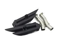 JBPIHZT Sistema De Escape De Doble Salida Para Motocicleta Para Y&amaha YZF R1 2004 2005 2006 Con Tubo De Escape De Acero Inoxidable Y Conector