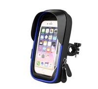 JBPIHZT Soporte De Teléfono para Cuadro Delantero Impermeable 360° Bicicleta Moto Universal Navegación para Smartphone Fácil(Azul,Handblebar)