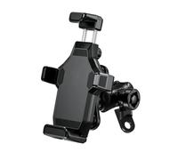 JBPIHZT Soporte para Teléfono De Moto Anti-Vibración con Fijación Bola Al Manillar Antirrobo para Móvil 4.7-7.2 Pulgadas(Rearview Mirror)