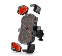JBPIHZT Soporte Teléfono Bicicleta 360° Vista Universal Bicyclette para 4.5-7.2 Pulgadas Antivibración Moto Bracket(Naranja,Handlebar)