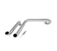 JBPIHZT Tubo De Escape Deslizante Para Motocicleta Para Y&amaha Para Virago XV535 XV 535 XV400 XV 400 1987-2004 Silenciador Completo(Plata)