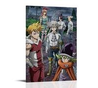 JBQOUOUZ Póster de anime clásico de anime de Los siete pecados capitales de cuatro caballeros del Apocalipsis de sangre caliente para pared, pintura decorativa para dormitorio, pósteres de 30 x 45 cm
