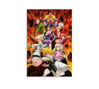 JBQOUOUZ Póster de anime clásico de The Seven Deadly Sins Hot-blooded Anime para pared, pintura decorativa para dormitorio, póster de 40 x 60 cm, estilo sin marco