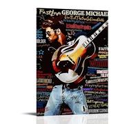 JBQOUOUZ Póster decorativo de George Michael Pop Singer para álbum de música, póster de pared, pintura decorativa para dormitorio, 50 x 75 cm, estilo marco