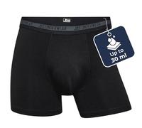 JBS of Denmark AbsorbTech - Calzoncillos tipo bóxer para hombre (S-2XL), color negro - 30 ml de absorción, ropa interior antibacteriana a prueba de fugas para hombre - Material suave y transpirable