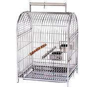 jbshop Jaulas para pájaros Jaula de Aves de Loro doméstico Jaula de Aves de Acero Inoxidable Cage Tiger Piel Black Phoenix Jaula Soporte con portátil para pájaros pequeños Canarios Jaula Mascota