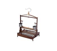 jbshop Jaulas para pájaros MyNA Bird Wating Parket Stand con Copa De Alimentación De Acero Inoxidable Y Chasis, Puedes Ver Una Pequeña Observación De Aves Canarios Jaula Mascota (Size : Small)