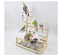 jbshop Jaulas para pájaros Parrot Interactive Playground Stand Little Parrot Toy Swing Supply Supply Staking Adecuado para periquitos Finch Pájaro Parrot Canarios Jaula Mascota (Color : A)