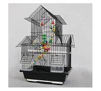 jbshop Jaulas para pájaros Retro Loro pájaro Jaula Negro Phoenix Tigre Piel peonía hogar cría Jaula Conveniente para el Amor pájaro Canario Loro Canarios Jaula Mascota (Color : B)