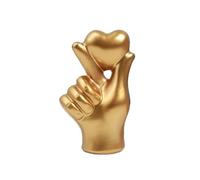 JBTBIHIG Decoración de Oficina Escultura de Manos corazón Dorado, Estatua Gesto en Forma Resina, decoración habitación for Sala Estar Accesorios de Escritorio únicos(Gold)
