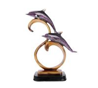 JBTBIHIG Decoración de Oficina Estatua de delfín, Escultura Resina, decoración Animales Marinos, centros Mesa Accesorios de Escritorio únicos(Purple)