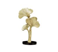 JBTBIHIG Decoración de Oficina Estatua de Ginkgo Biloba decoración Dorada Hoja Resina del hogar otoño Moderno, Escultura Accesorios de Escritorio únicos(Gold)