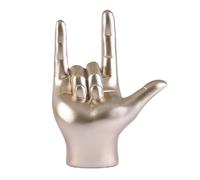 JBTBIHIG Decoración de Oficina Estatua Decorativa con Gesto de Mano for el hogar, Escultura Paz, estatuilla Accesorios de Escritorio únicos(Silver)