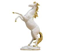 JBTBIHIG Decoración de Oficina Estatuas de Animales decoración Caballos, Estatua Resina Caballo pie 12 Pulgadas for del hogar, Escultura Arte Moderno Accesorios de Escritorio únicos(White)