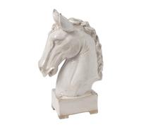 JBTBIHIG Decoración de Oficina Pieza Decorativa de Cabeza Caballo cerámica Estilo transicional, Grande, Color Beige Accesorios de Escritorio únicos